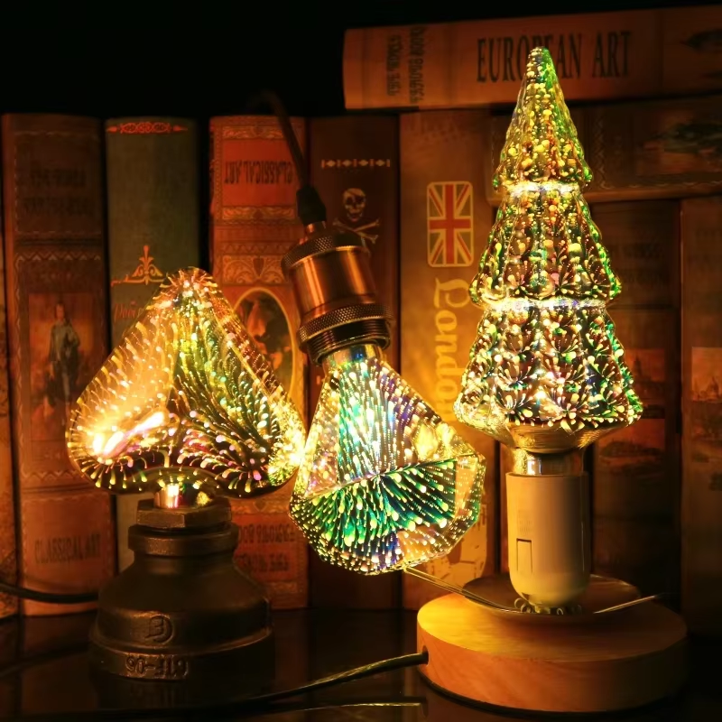 3D Decoration LED Bulb Vintage Edison Light Bulb Star Fireworks