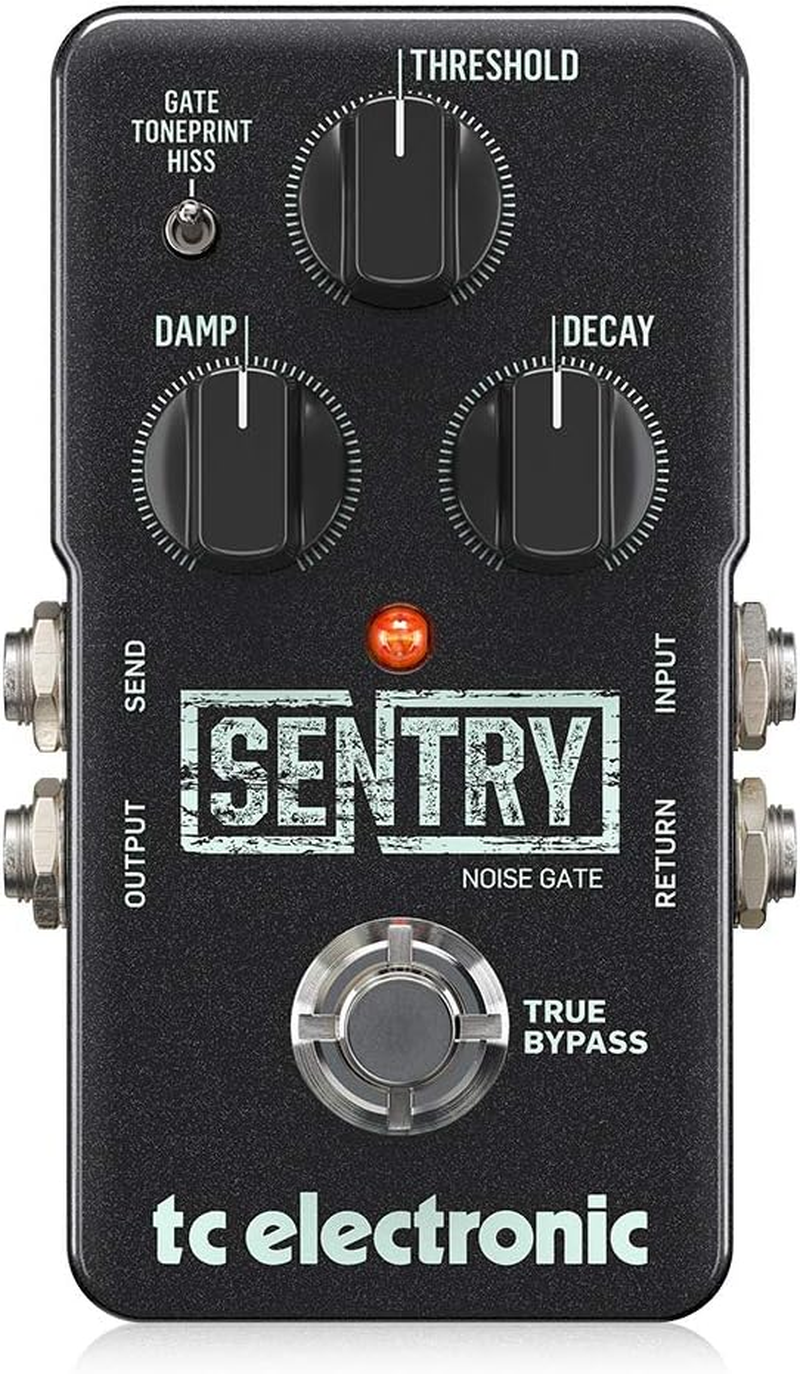 TC Electronic SENTRY NOISE GATE Multiband Noise-Gating Pedal with Hard-Gate Mode and Built-In Toneprints*