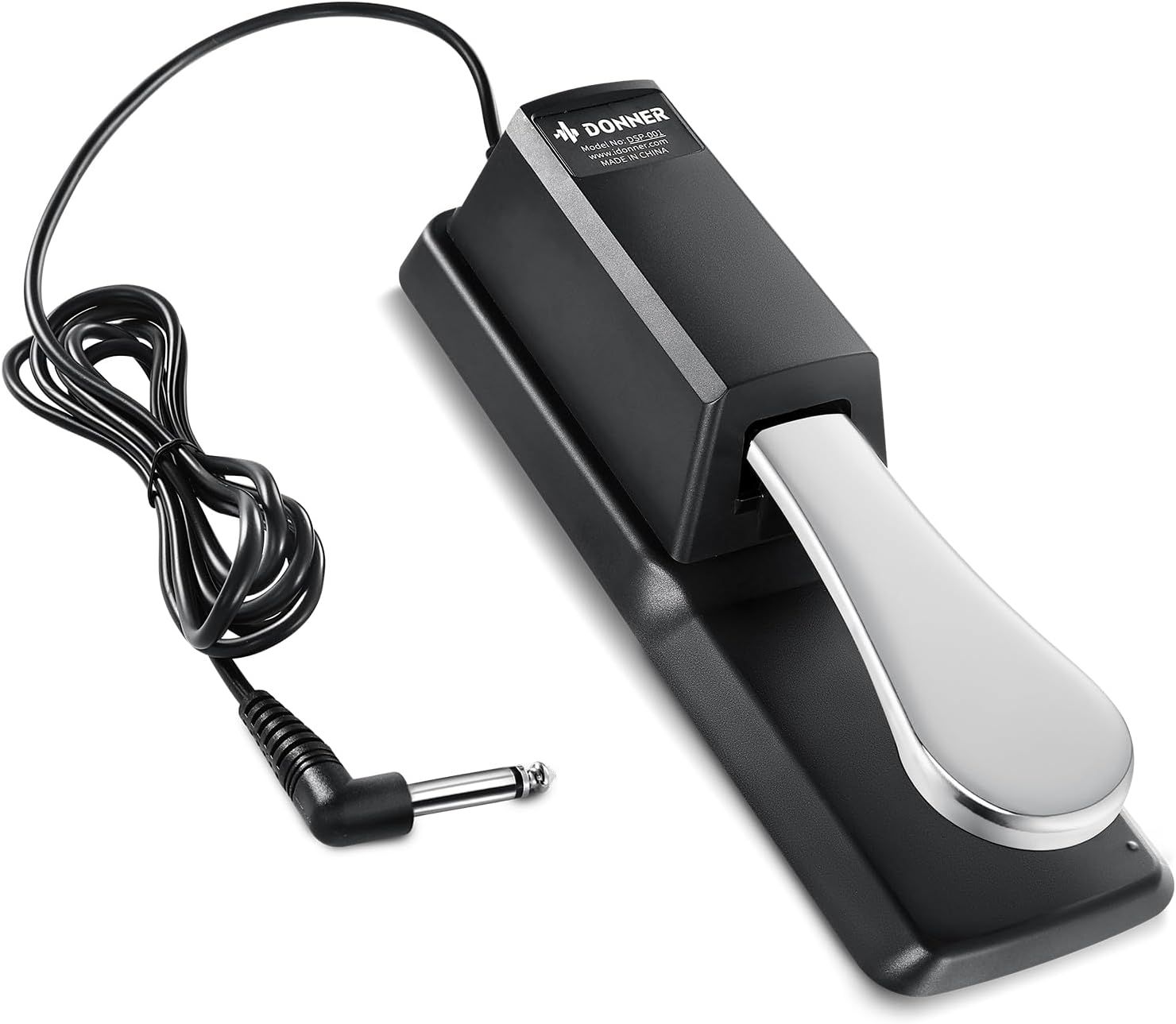 Piano Sustain Pedal - Universal Keyboard Sustain Pedal for All Brands Digital Piano Electronic Keyboard MIDI Synthesizer, Sturdy Durable, with Polarity Switch, 1/4″ Jack Input, DK-1