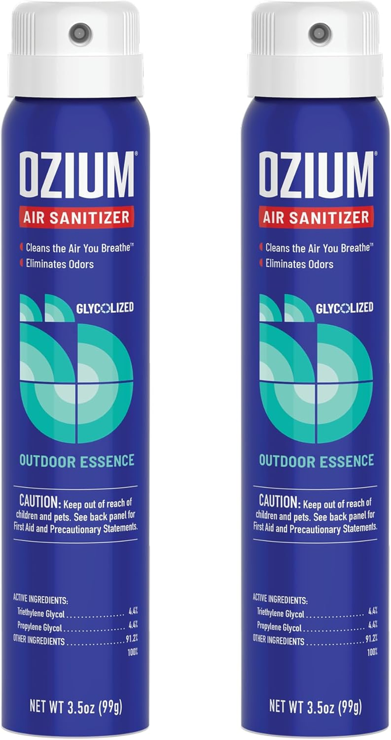 3.5 Oz. Air Sanitizer & Odor Eliminator for Homes, Cars, Offices and More, Outdoor Essence Scent, 2 Pack