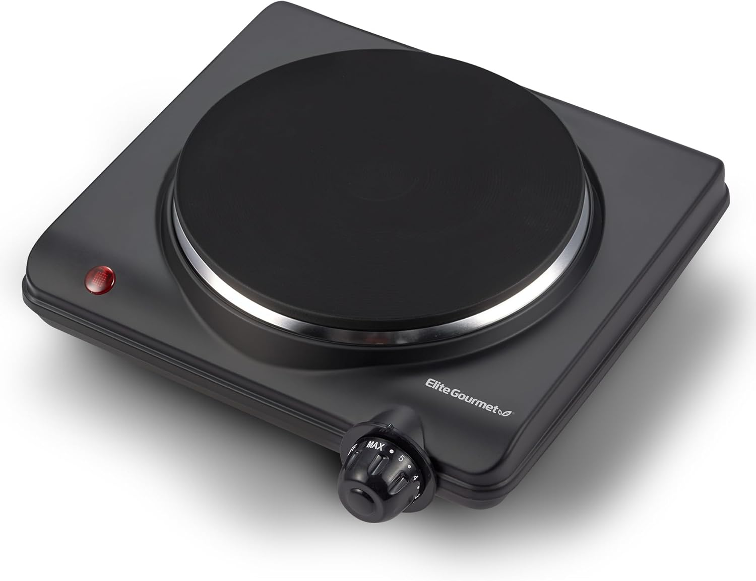 Gourmet Electric Hot Plate 1000W Single Burner Cast Iron Black