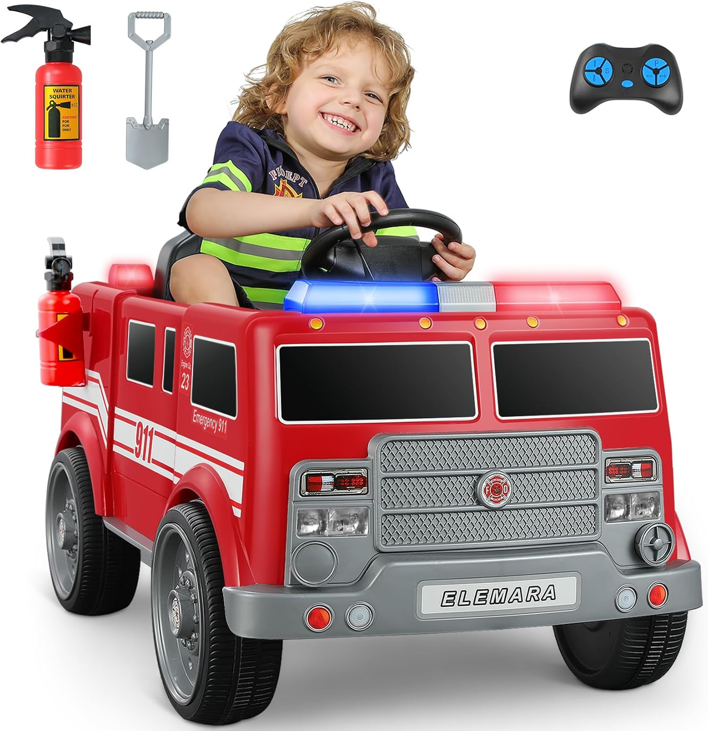 12V Ride on Fire Truck