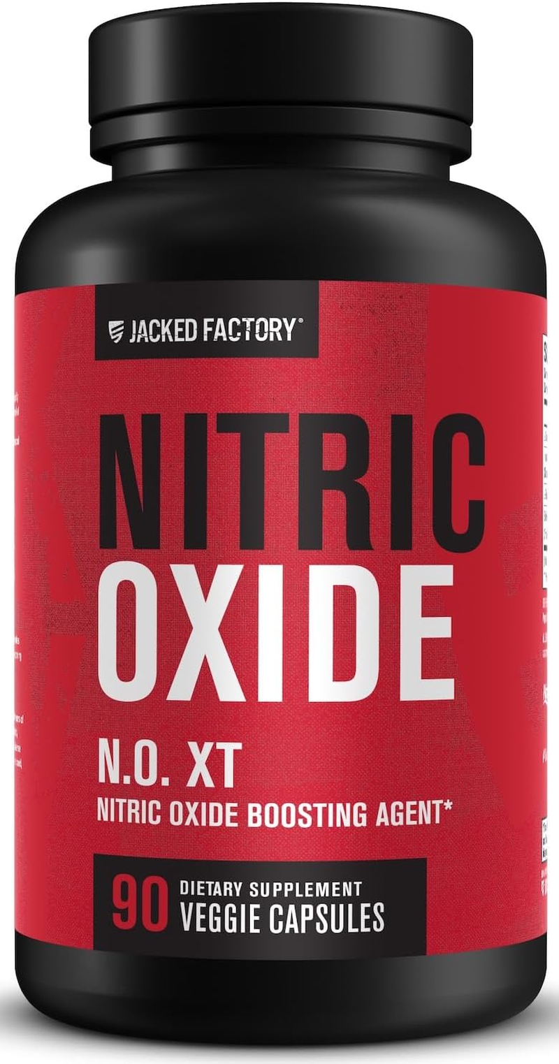 jacked factory l carnitine N.O. XT Nitric Oxide Supplements for Men W/Nitrosigine Arginine L Citrulline S Dr James Glutathione 1500mg Size:.5 ounce Full color