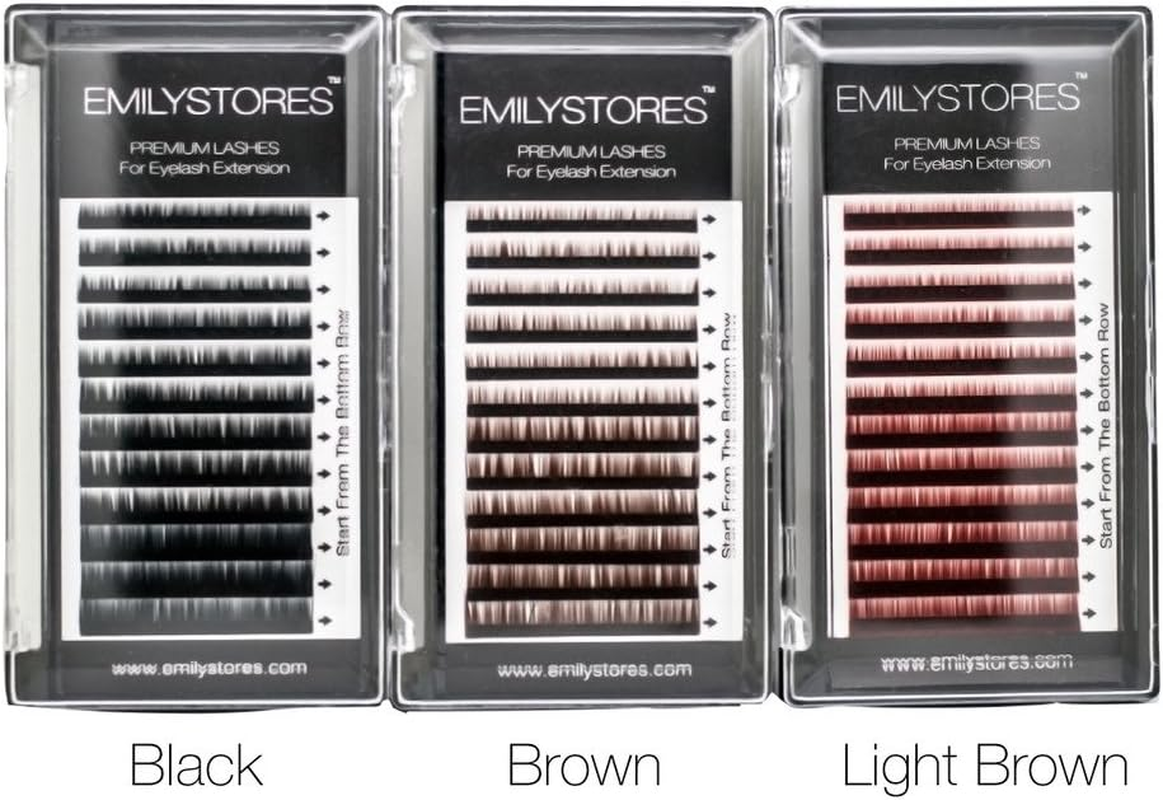 EMILYSTORES Lash Eyebrow Extensions Colour Brown Thickness 0.10 mm Length 5/6... - Picture 3 of 16