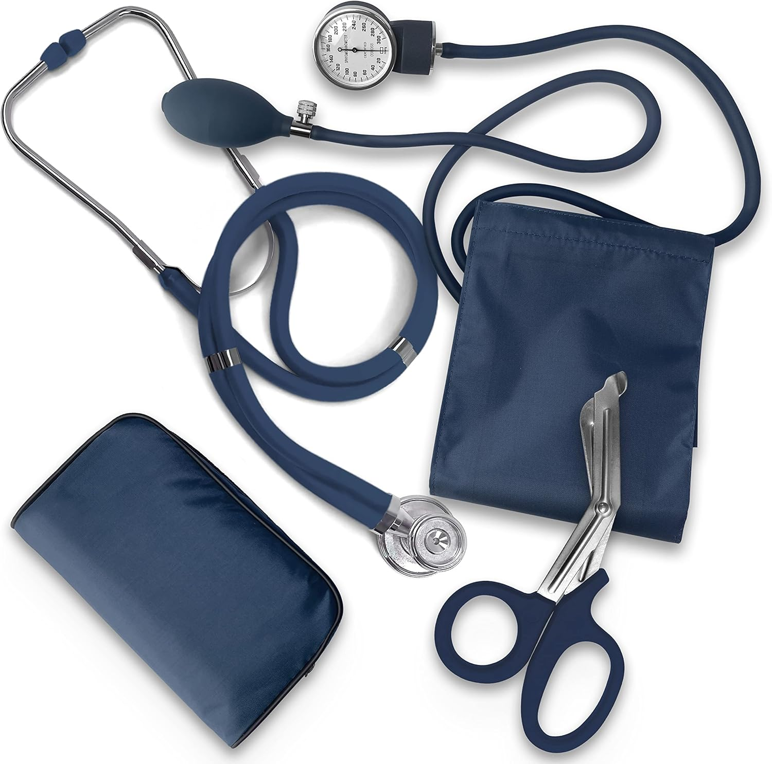 Nurse EMT Starter Pack Stethoscope, Blood Pressure Monitor and Trauma 7.5