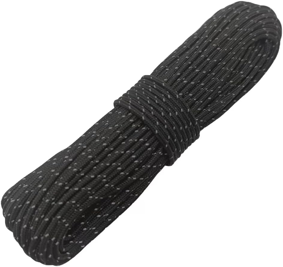 65Ft 2mm Reflective Guyline Camping Paracord Thin Cord Rope for Tarp Tent