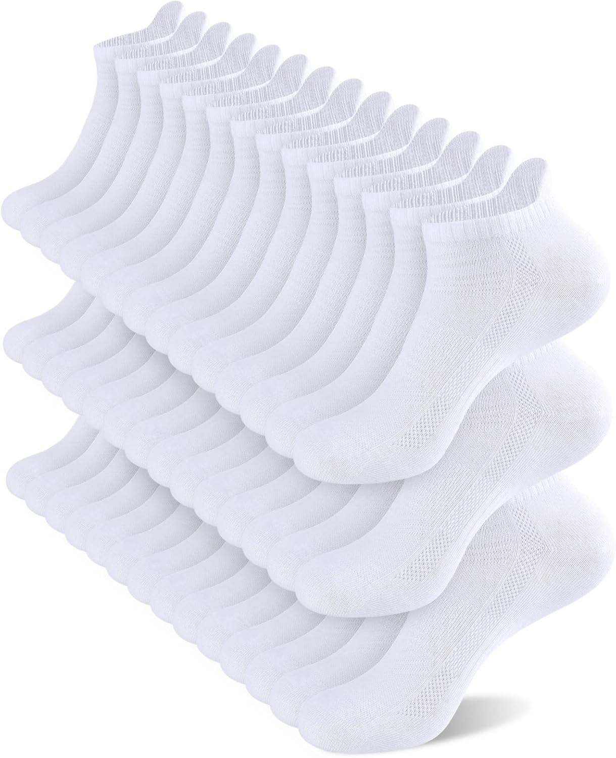 shnn 14 Pairs Mens/Womens Ankle Socks Breathable Casual Low Cut Short Socks for Men/Women with Heel Tab