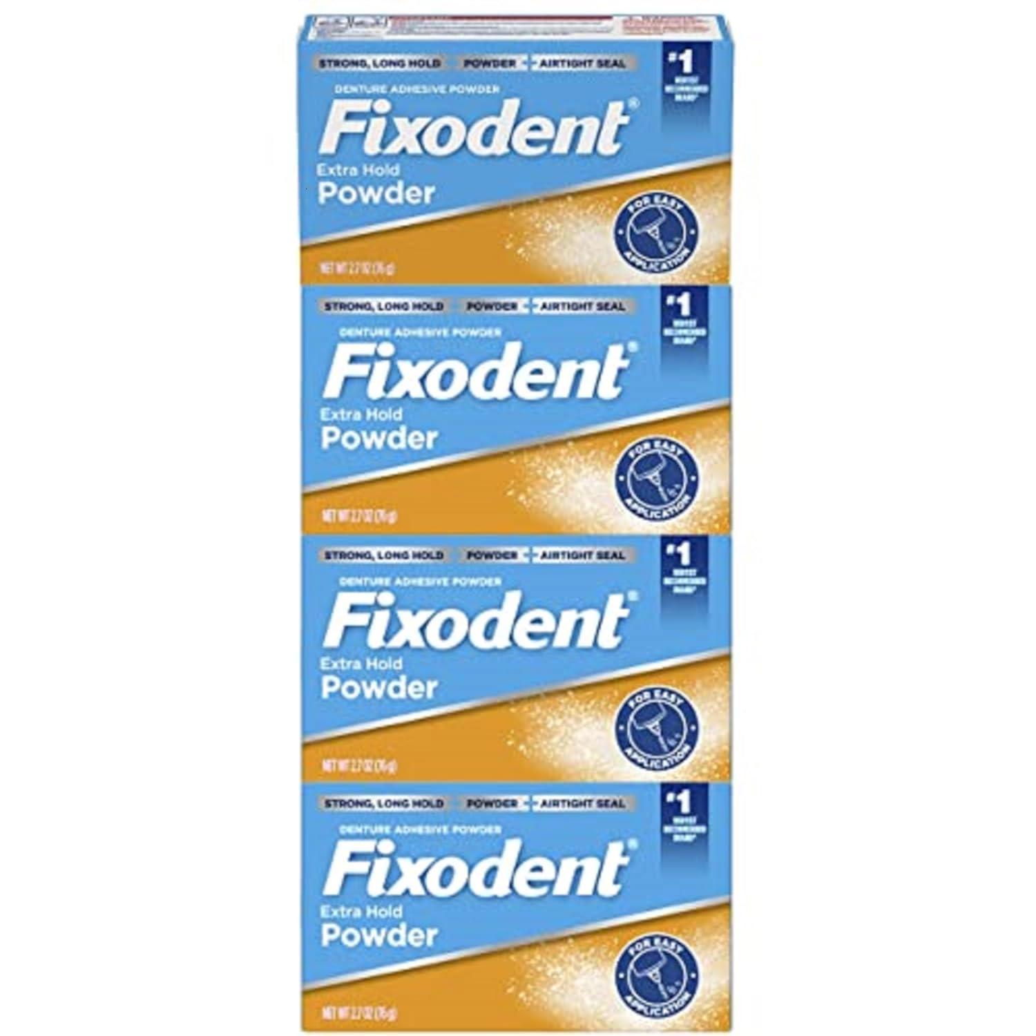  Adhesive Powder Extra Hold Denture 2.7 Ounce Pack of 4 Strong Secure Fit Comfort Hold