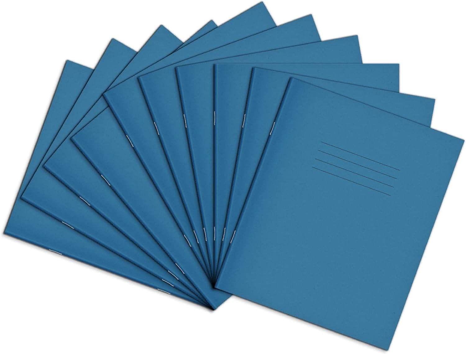 8 X 6.5 Exercise Books, 32-Page/Top Half Blank & Bottom Half 12Mm Lined Paper Notebook, 10-Pack, Writing Book, Office & School Stationery Supplies, Light Blue