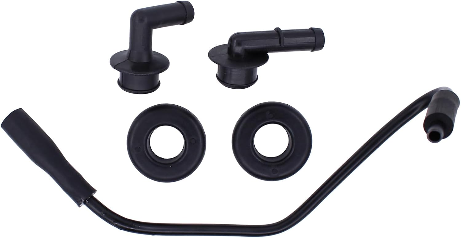 Crankcase Vent Tube Breather Hose and PCV CCV Vent Valve Elbows Grommet Kit for Jeep Grand Cherokee Wrangler 1997-2004
