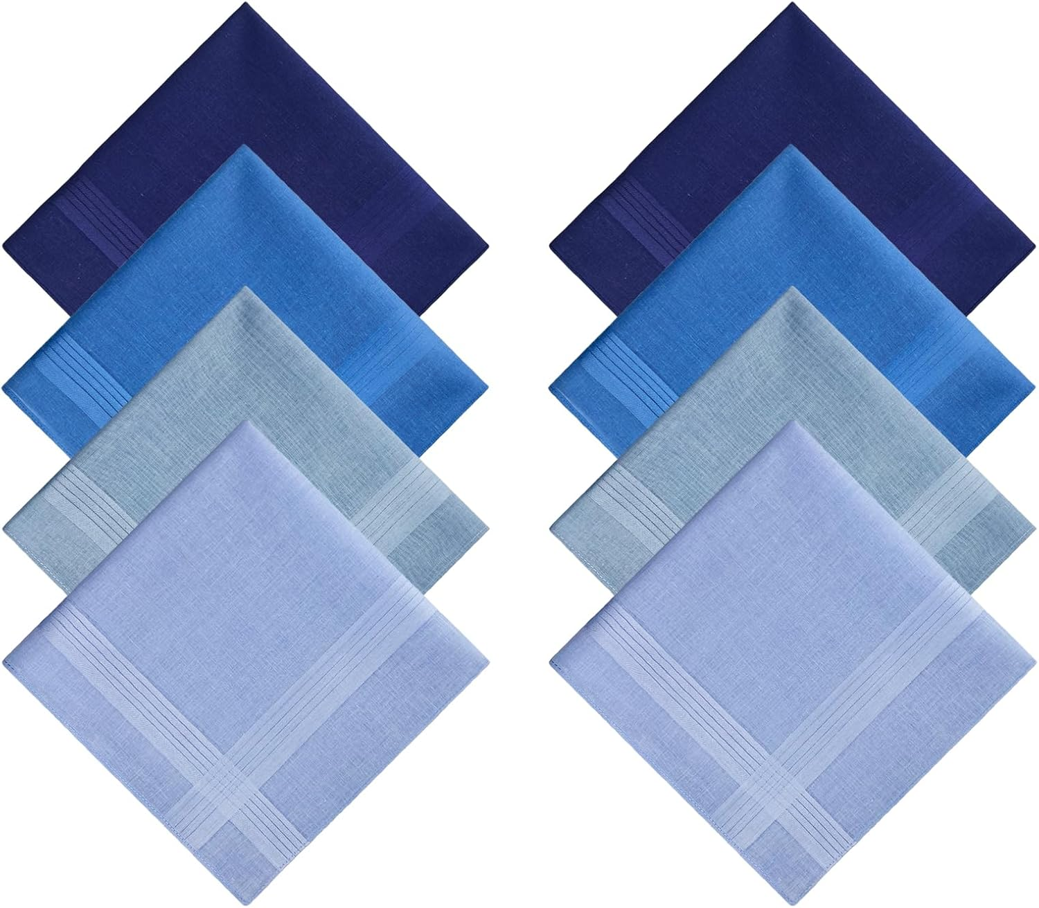 8 Pack Men�S Cotton Handkerchiefs 16X16 Large Pocket Square Hankies for Men Wome