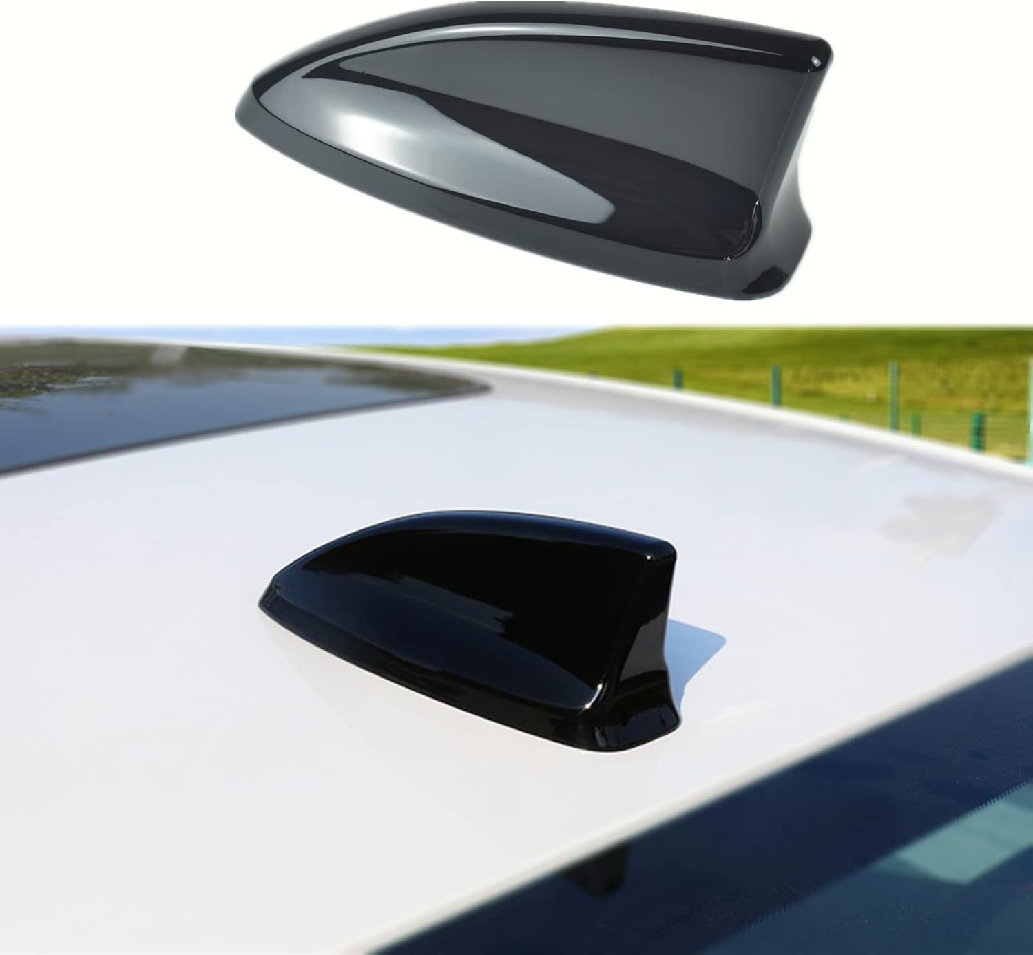 Car Shark Fin Antenna Topper Cover Trim Exterior Decoration Civic Antenna cover