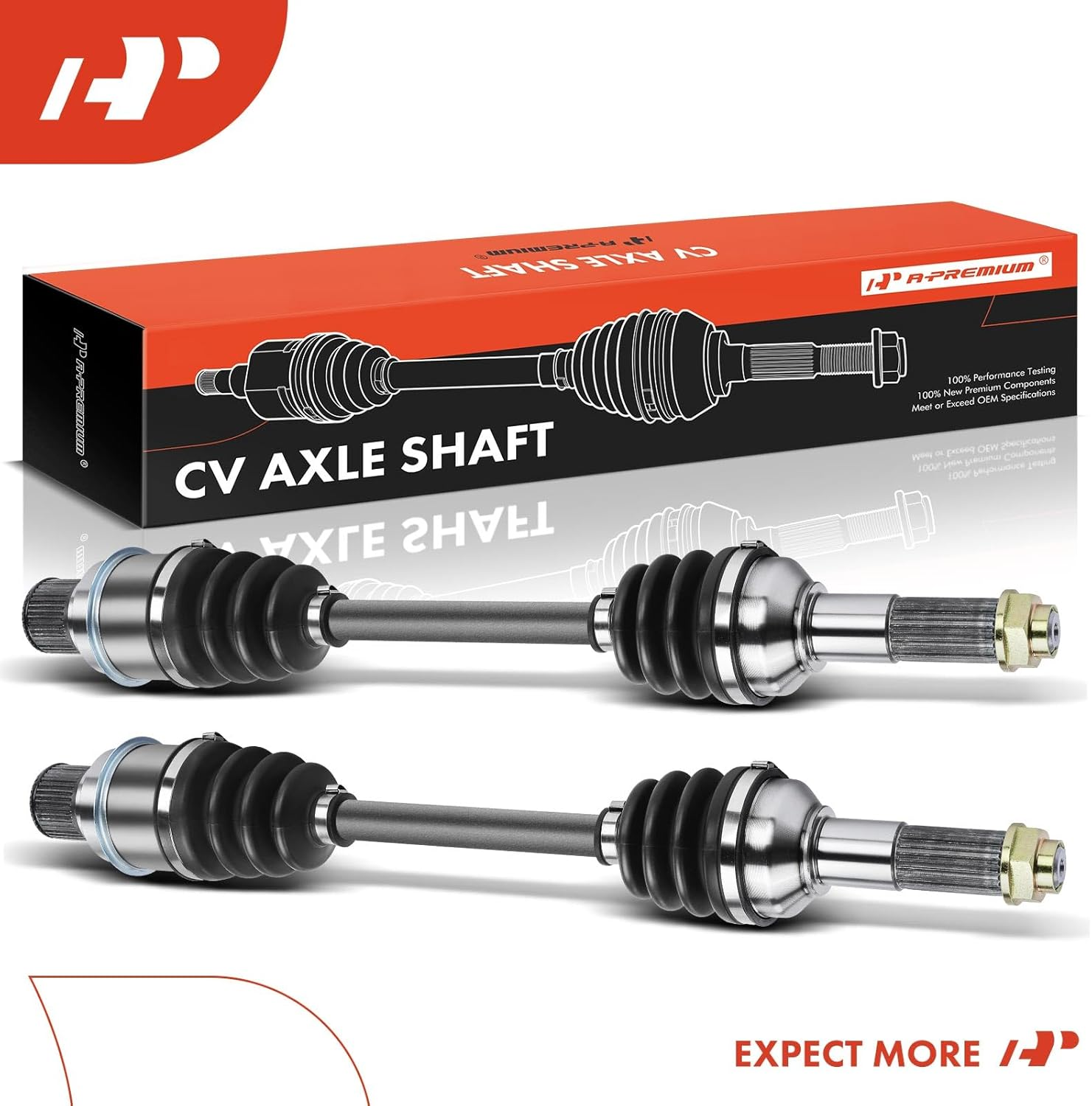 A-Premium Pair (2) Rear CV Axle Shaft Assembly Compatible with Yamaha Grizzly... - Picture 10 of 13