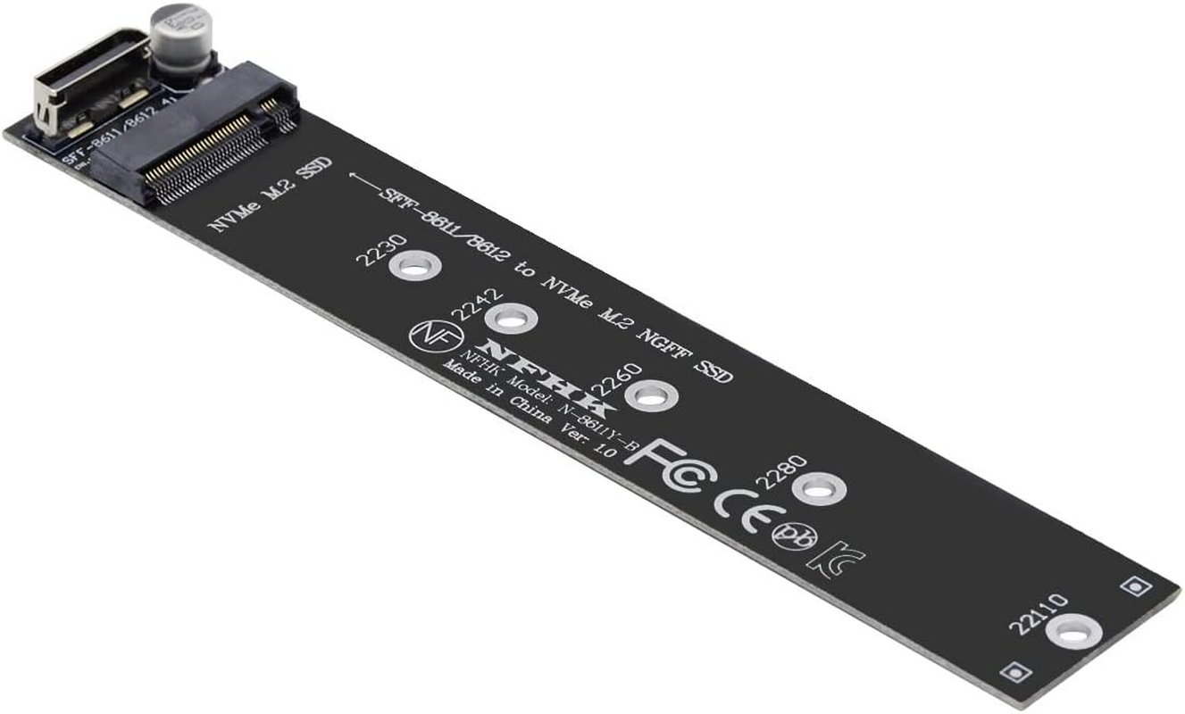 Oculink SFF-8612 SFF-8611 to M.2 Kit NGFF M-Key to NVME Pcie SSD 2280 22110Mm Adapter for Mainboard