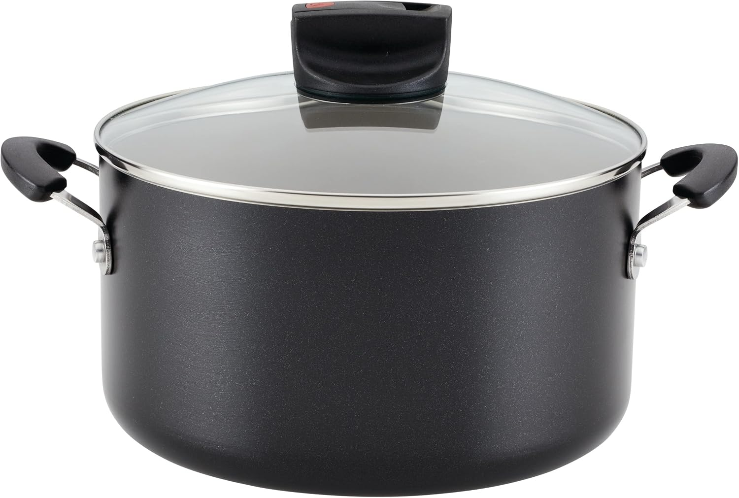 Smart Control Nonstick Stock Pot/Stockpot with Lid, 6 Quart, Black