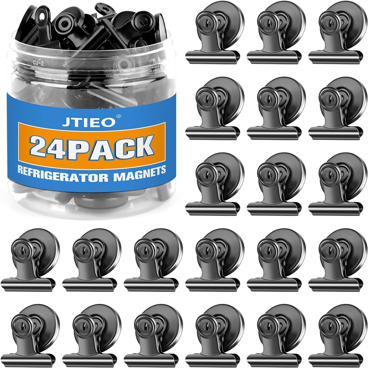 24 Pack Magnetic Clips - Fridge & Whiteboard Magnets, Ideal for Teacher Supplies & Photo Displays