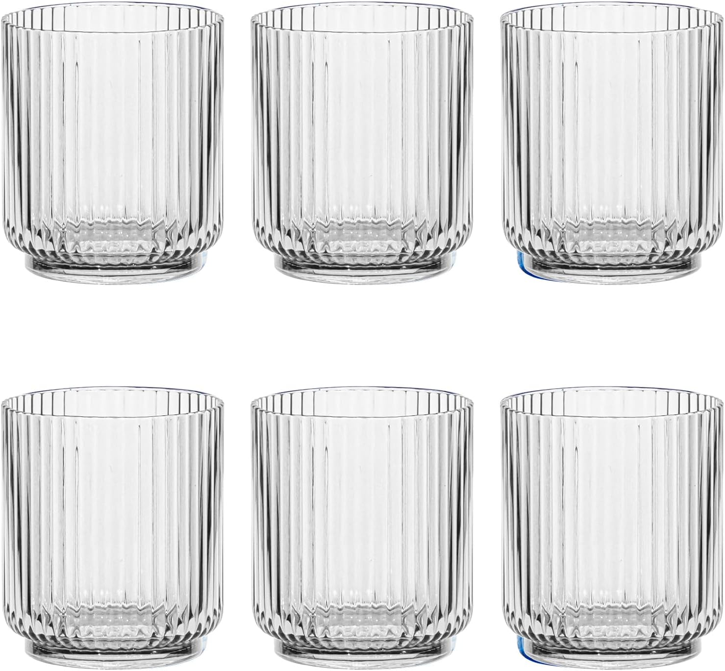 Mesa Premium Plastic Drinkware Tumbler/Double Old Fashioned, 15 Ounce, Clear, (Set of 6)