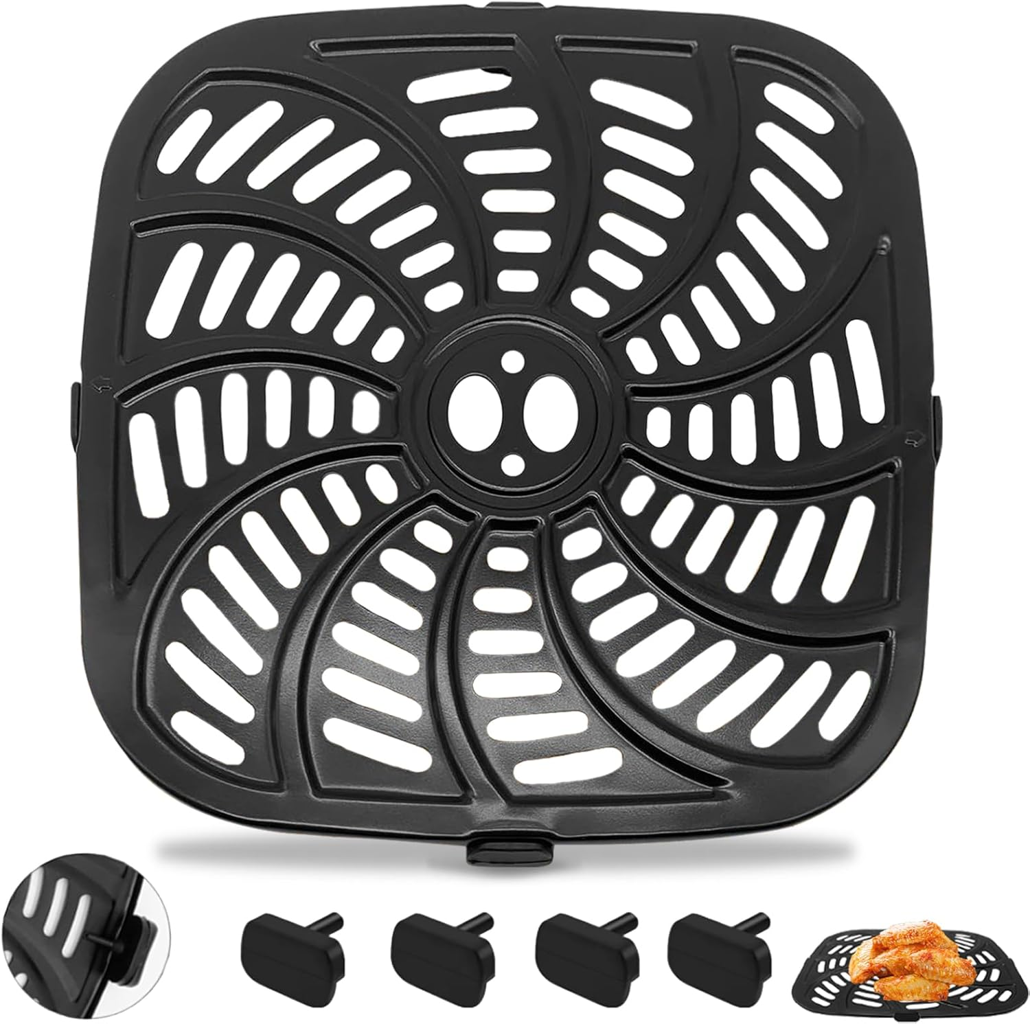 Air Fryer Replacement Tray for Gourmia GAF856 GAF826 Air Fryer, Nonstick 9.8''*