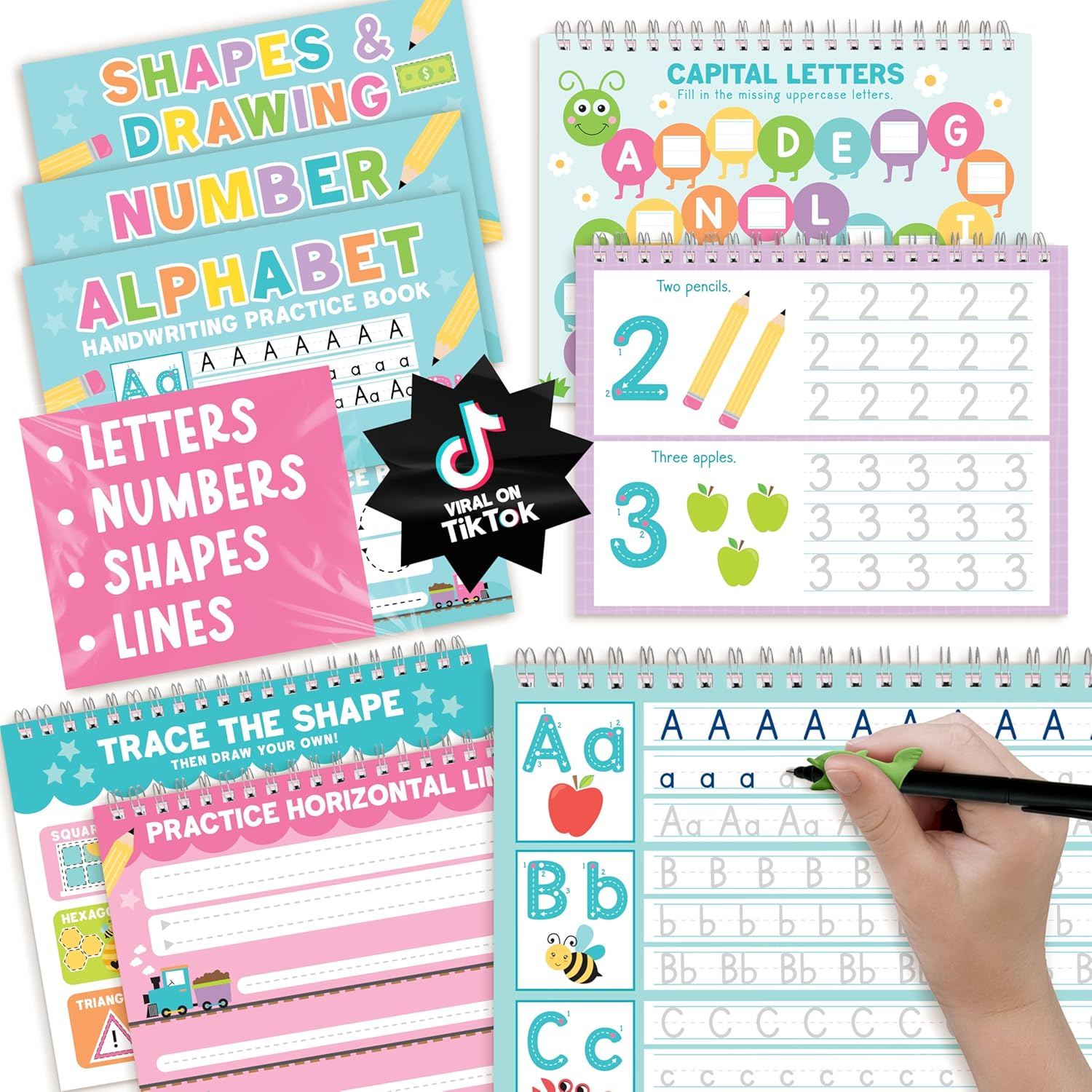 Hadley Designs Magic Grooved Writing Practice for Kids- Preschool Learning Activities