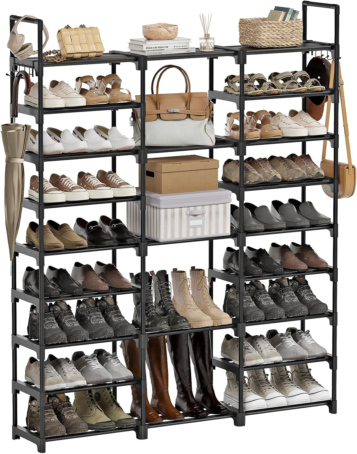 WOWLIVE 9 Tiers Large Shoe Rack Storage Organizer for Closet 50-55 Pairs Shoe 