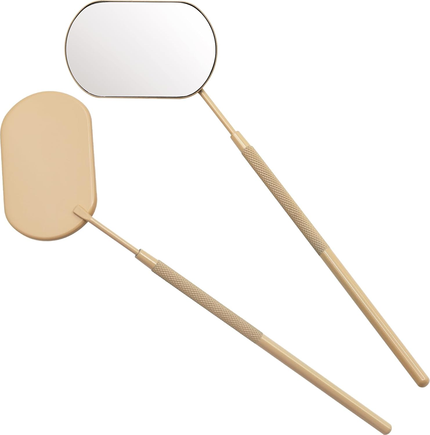 Large Lash Mirror, Stainless Steel Eyelash Mirror, Makeup Mirror for Lash Extension Supplies (Skin Color)