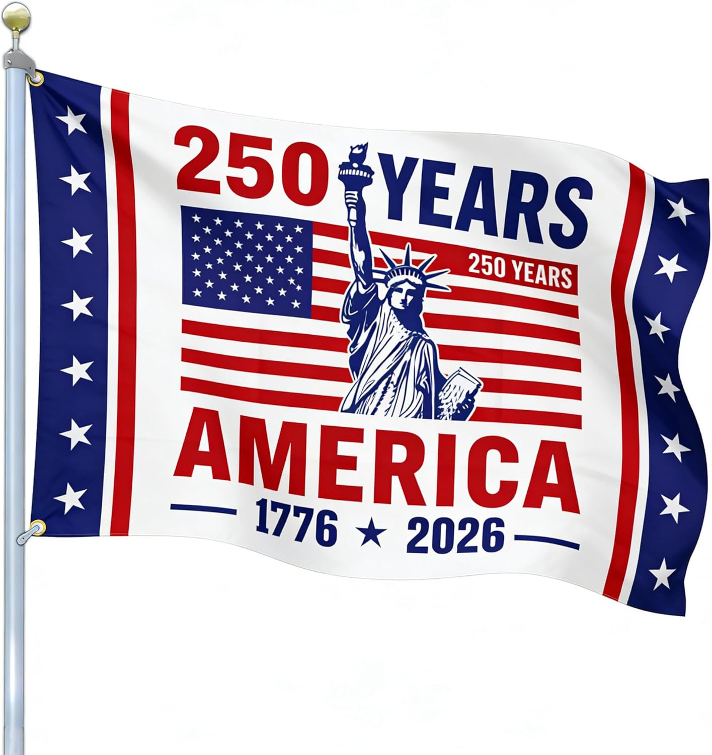 250Th Anniversary USA Flag 3X5, 250Th Anniversary American Flags for Outside, Pa