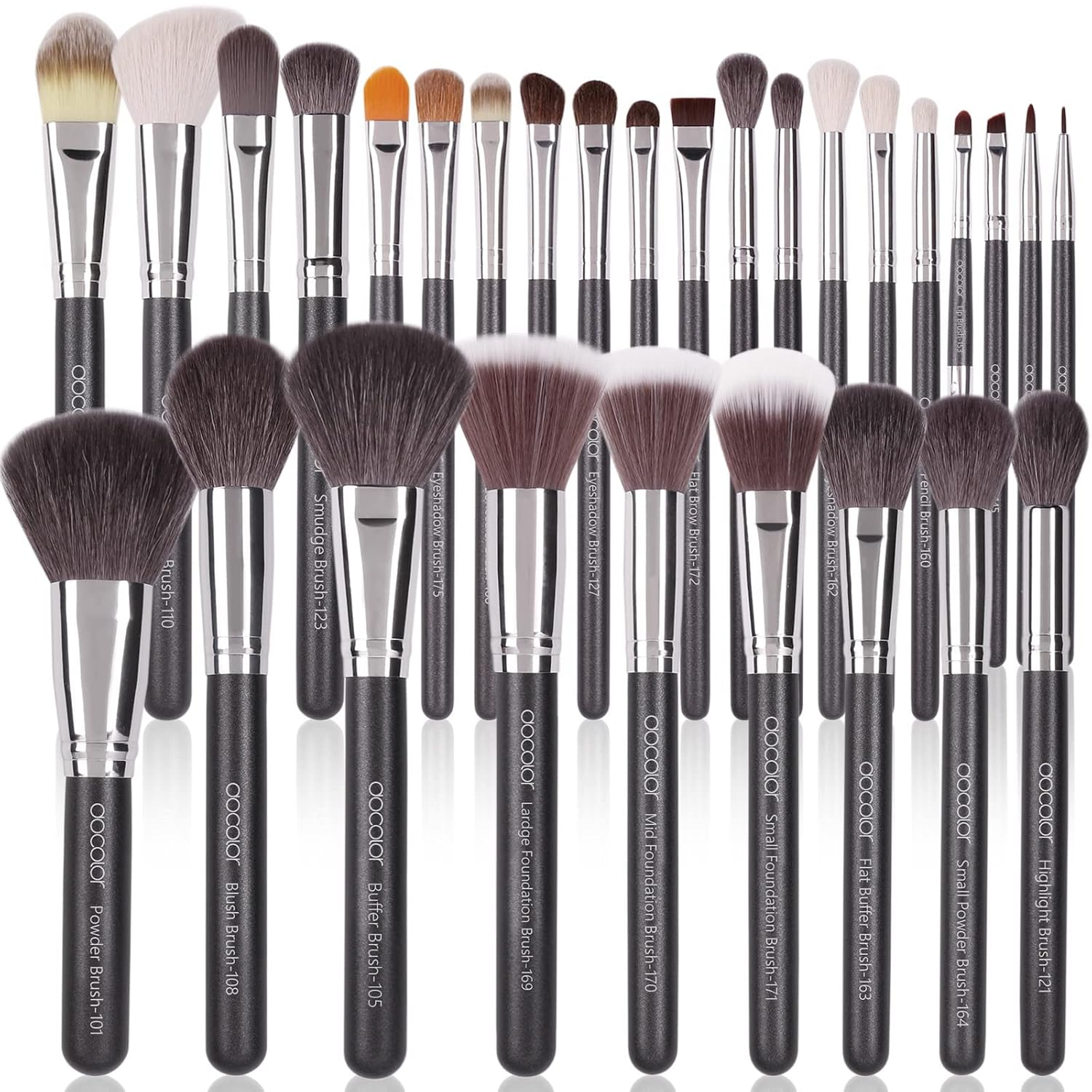 29Pcs Pro Makeup Brush Set – w/ PU Case, Valentine