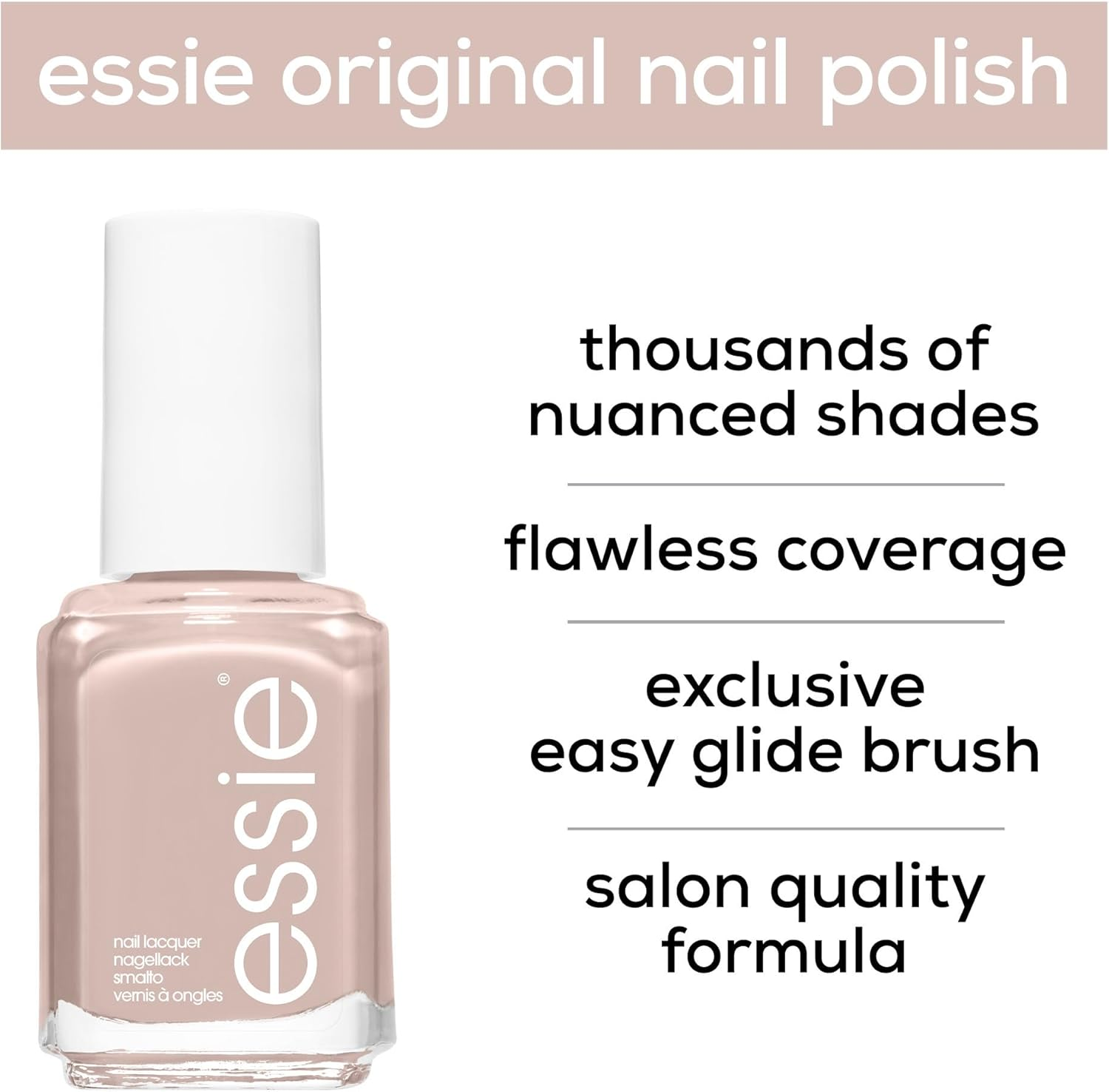 essie Original Nail Colour, pale pink opaque finish, 6 ballet slippers, 13.5 ml - Picture 7 of 14