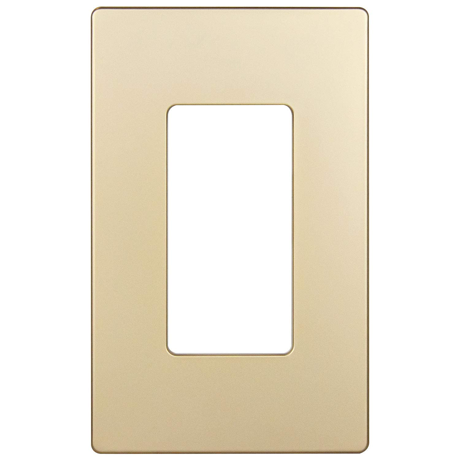 Gold Screwless Wall Plate - Child Safe, 1-Gang, Unbreakable Polycarbonate