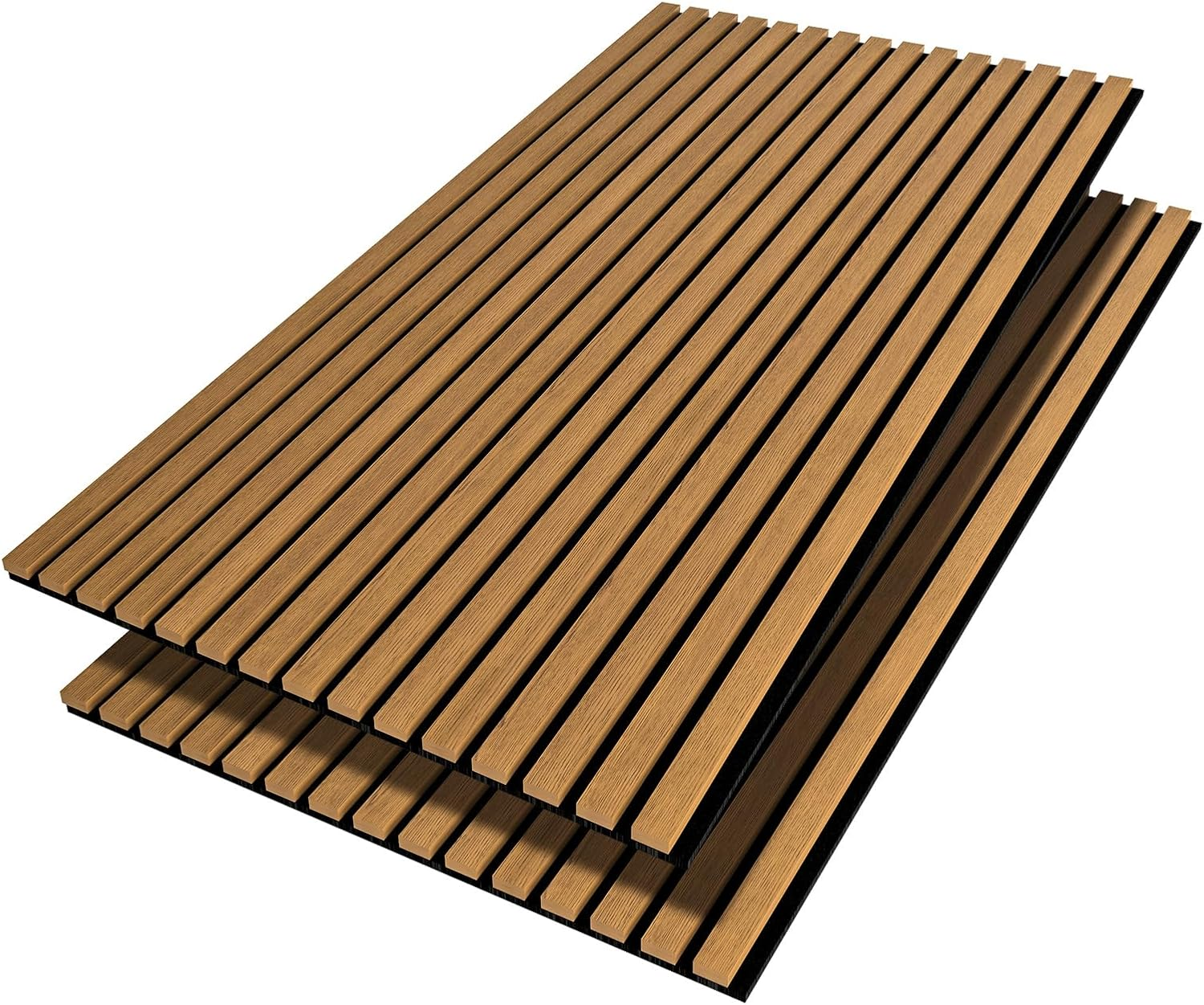 Acoustc Wood Slat Wall Panels for Wall 2Pack Wood Slat Panels for Wall 47.2”X23.6” Wooden Acoustc Venner Panels 3D, Fluted Wall Slat Panels 0.82”n