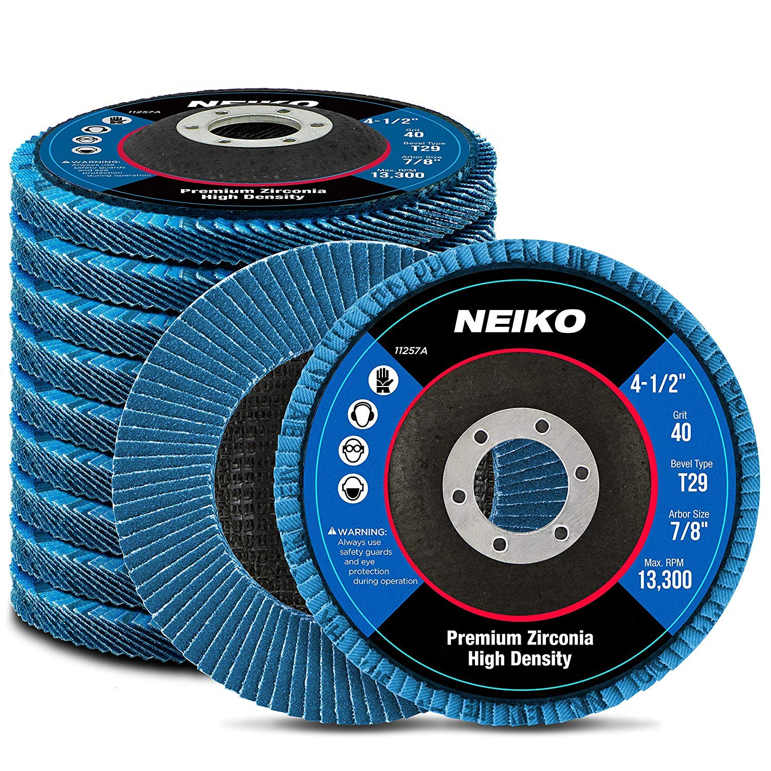 11257A High Density Jumbo Premium Zirconia Flap Disc | 4.5