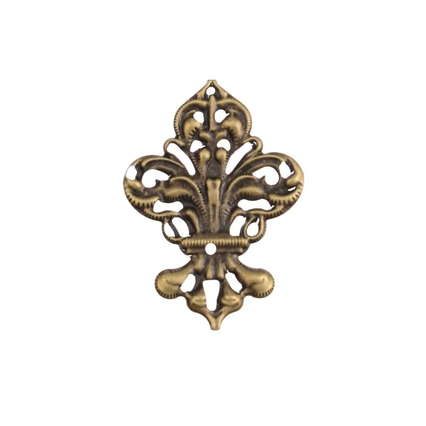 MIAOCHI 10PCS Antique Bronze Metal Filigree Wraps Connectors Metal Crafts Gift Decoration DIY 35X 50Mm