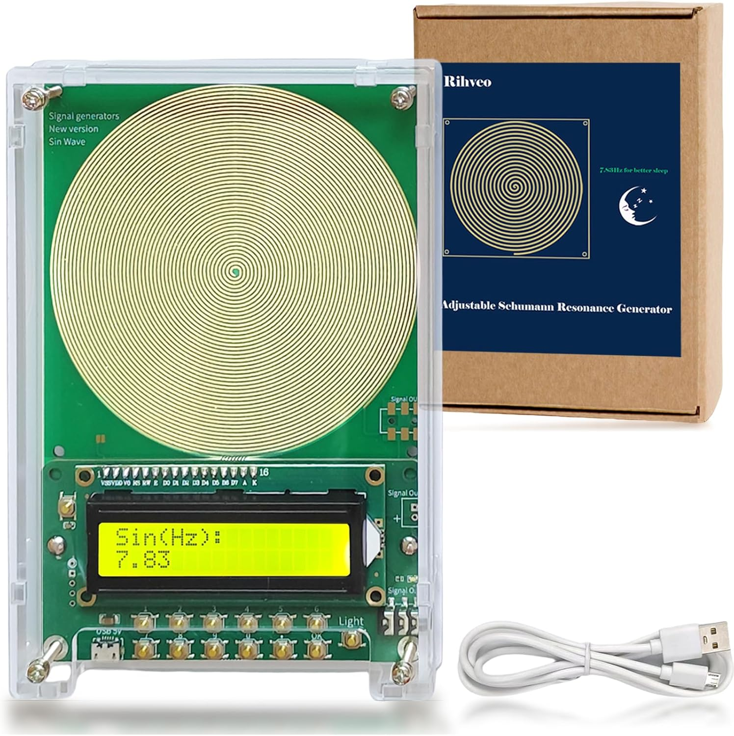 Adjustable Frequency Generator for Healing (0.01Hz-299Khz), 7.83Hz