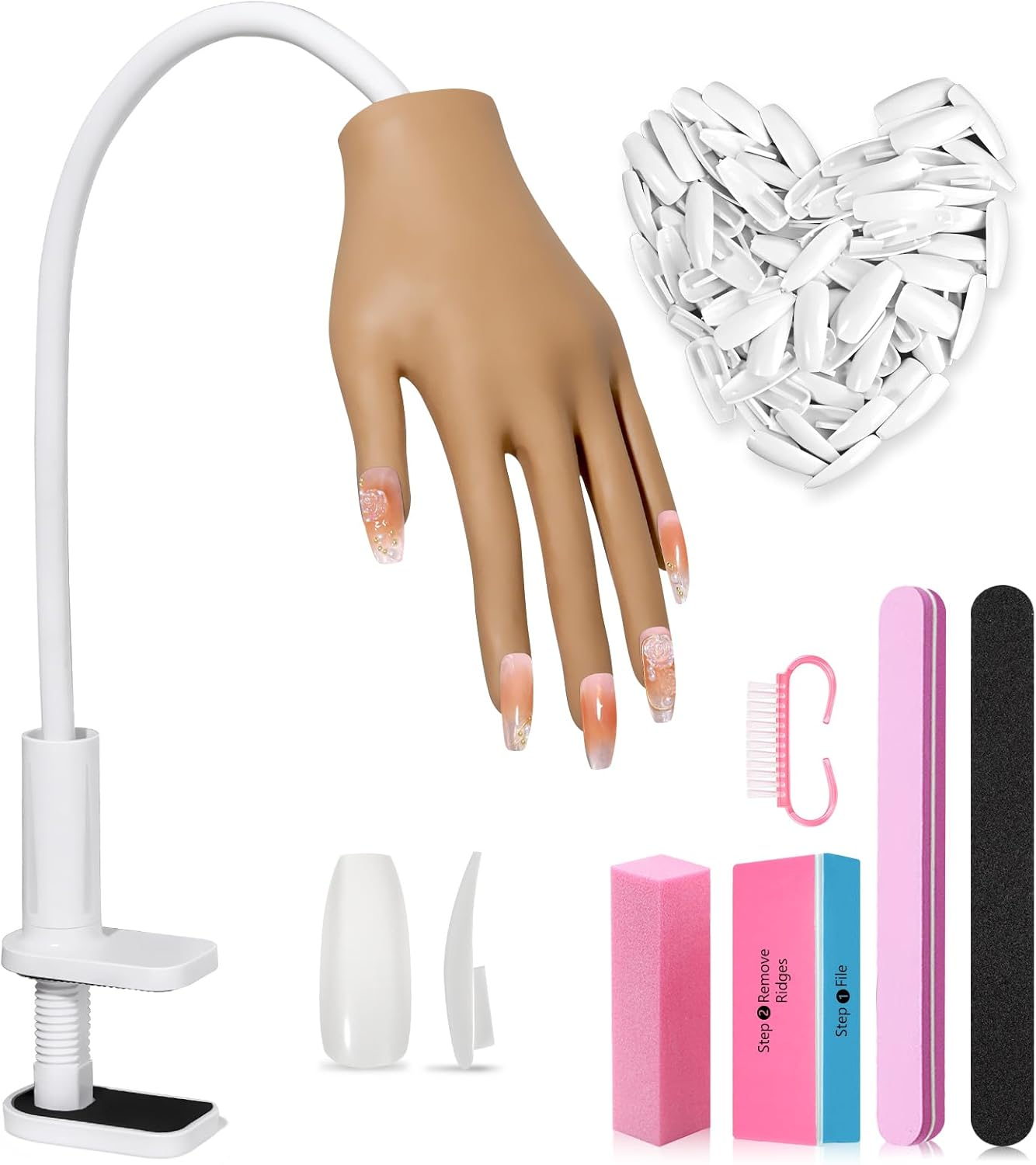 Adonafy Practice Hand for Acrylic Nails - Silicone Nail Practice Hand - Flexi... - Picture 2 of 14
