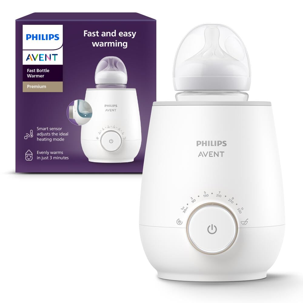 Philips  Premium Fast Bottle Warmer, with Smart Temperature Control, Water Bath Technology, Automatic Shut-Off, Model SCF358