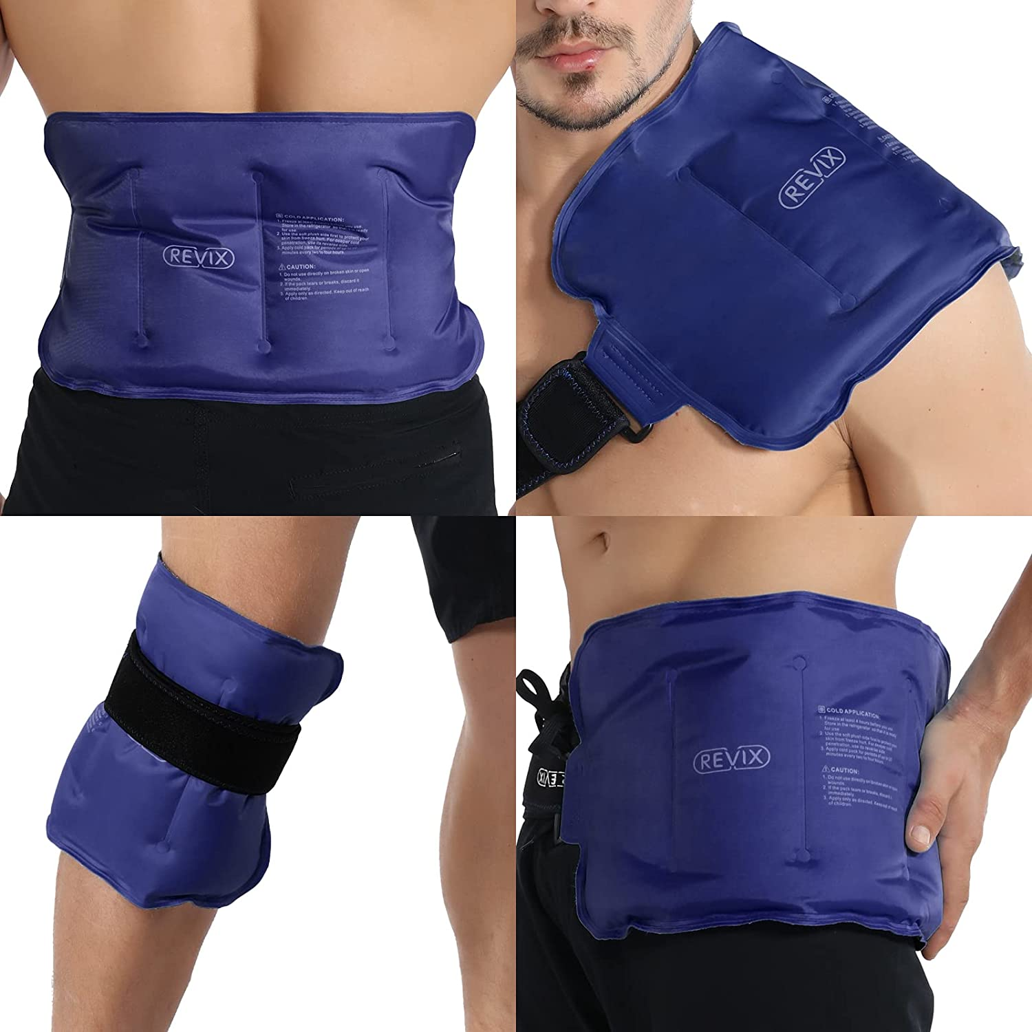 Ice Pack for Injuries Reusable Gel for Lower Back, Cold Packs for Back Shoulder, Elbow, Hip, Leg, Wrap around Entire Knee, Soft Cold Compress,16 × 9