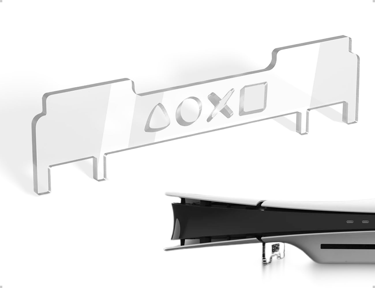 Emezddo Horizontaler Ständer,Transparent Acryl Stütz Kühlständer,Platzierung Halterung Halter,Kompatibel Mit PS5 Slim Konsole,Verwendet Für Zuhause,Schreibtisch,Internetcafé