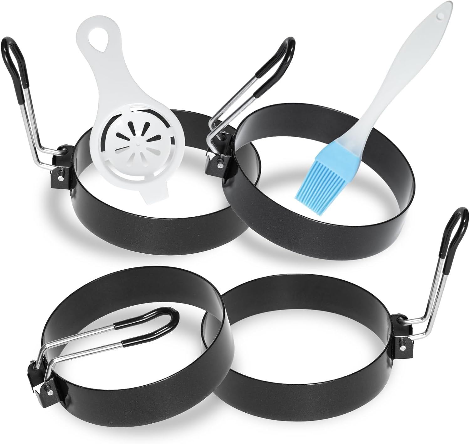 Stainless Steel Egg Rings for Frying Eggs（4 Pack） - 3.5