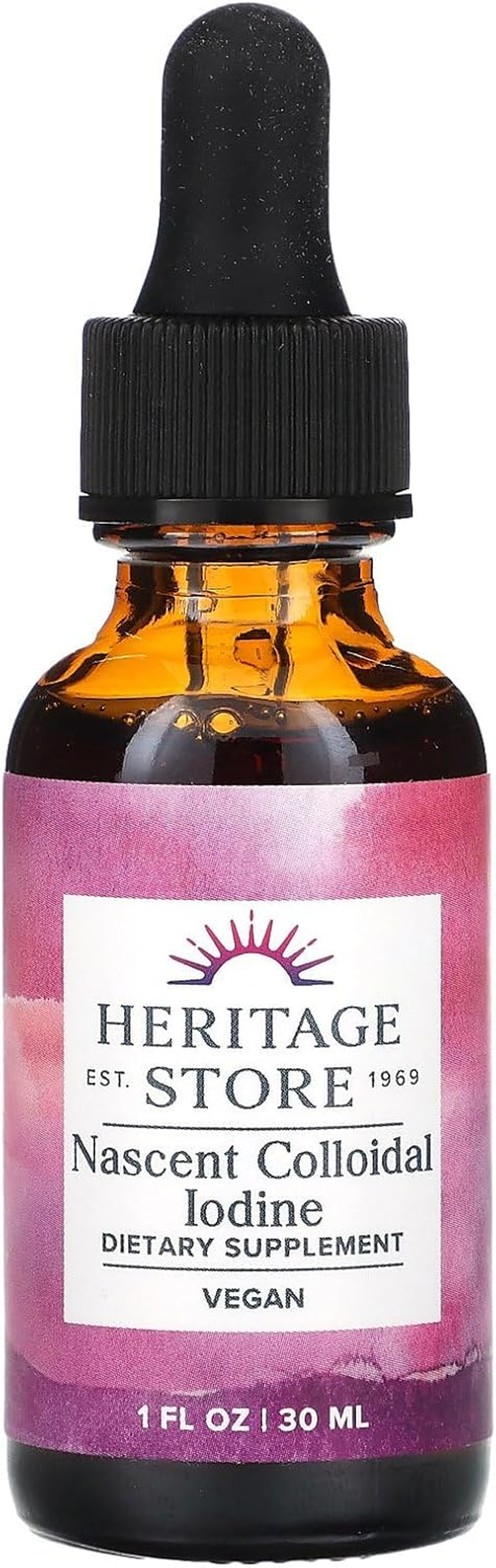 Nascent Colloidal Iodine Drops 246Mcg, Liquid Iodine Supplement for Healthy Thyroid Support,* with Nascent Iodine from Atlantic Kelp, Bioavailable, Vegan, Approx. 480 Servings, 1Oz