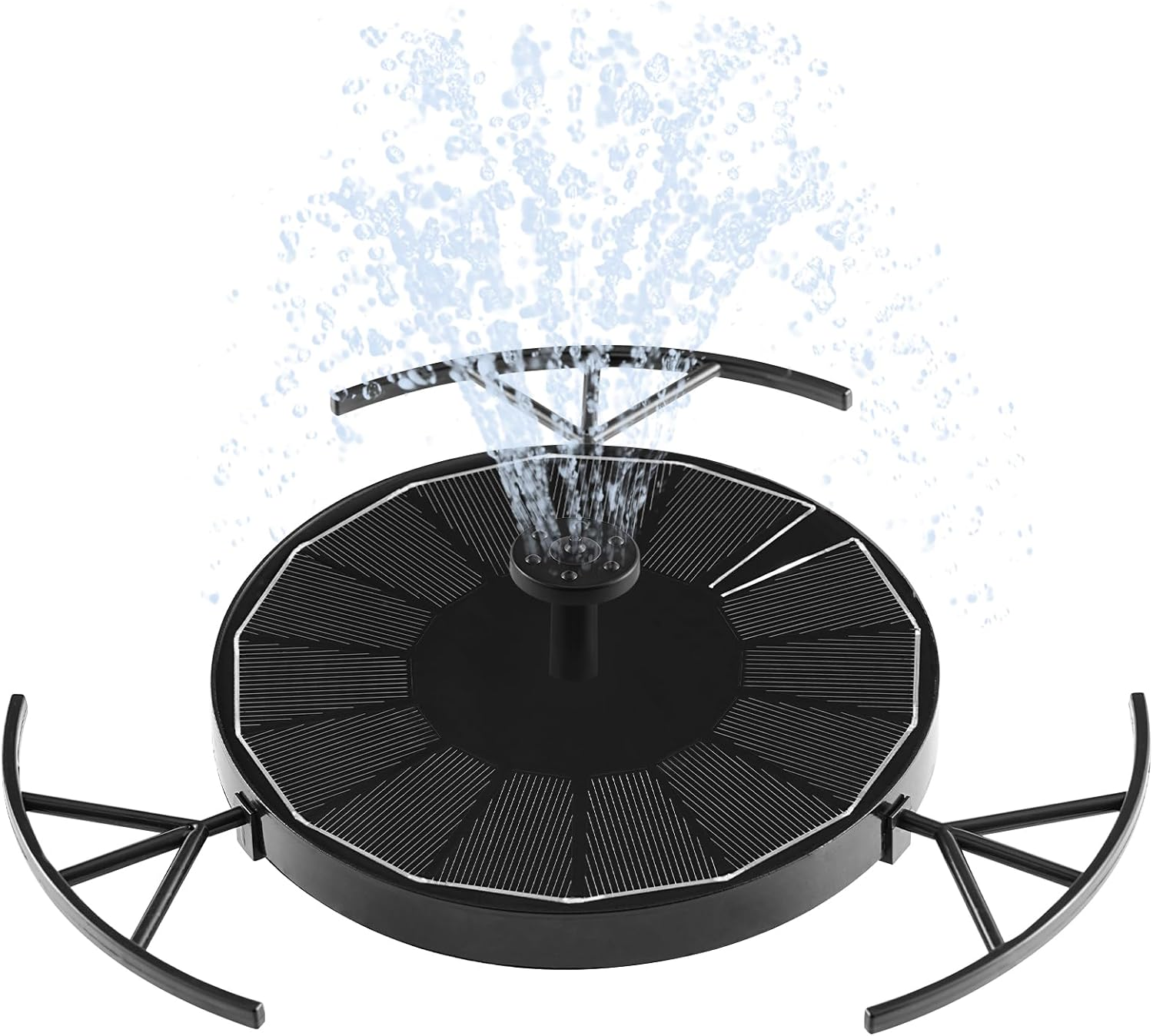 2W Solar Fountain Pump - Upgraded Solar Fountain for Bird Bath with 6 Nozzles, Outdoor Solar Water Pump for Bird Bath, Garden, Pond