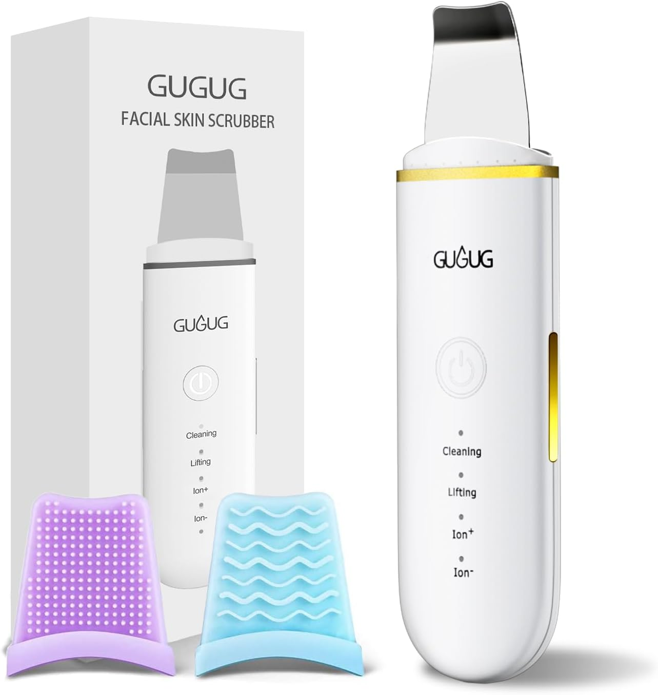 Skin Scrubber Face Spatula – Pore Cleaner, White