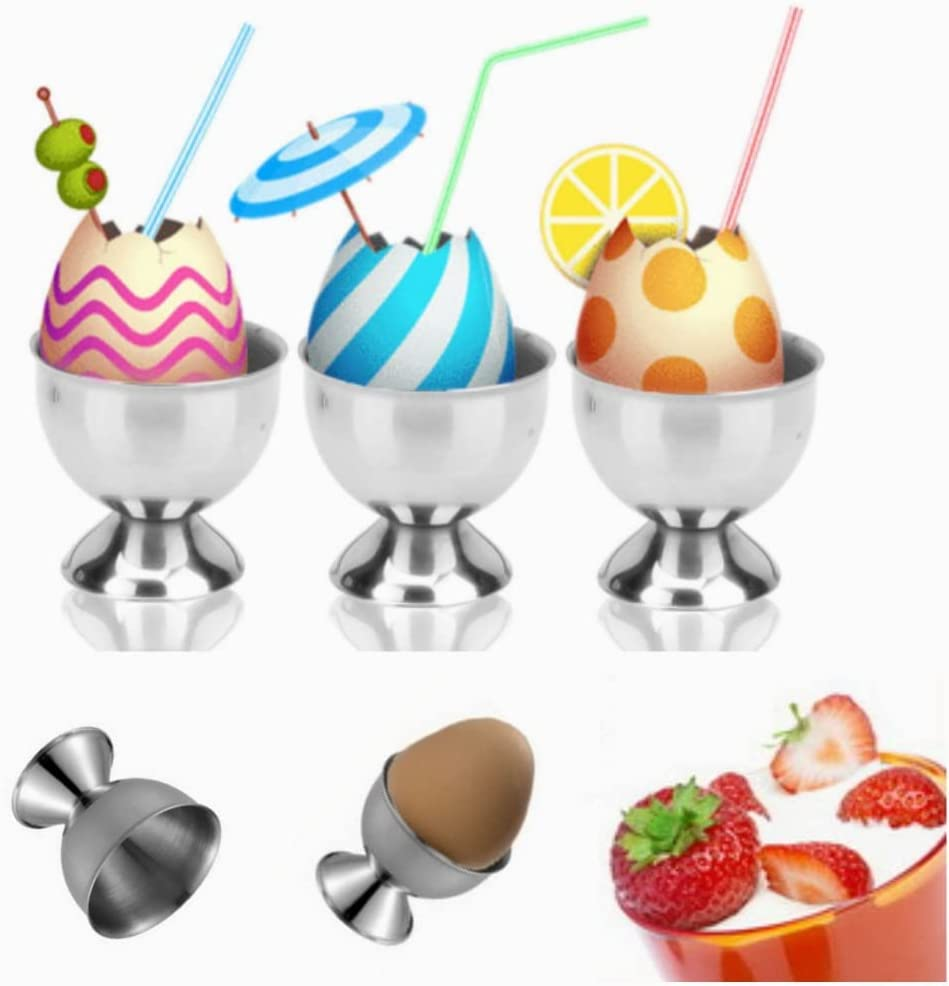Jindizi Egg Cups, 4PCS Stainless Steel Egg Cups Set, Egg Tray for Hard & Soft... - Picture 7 of 14