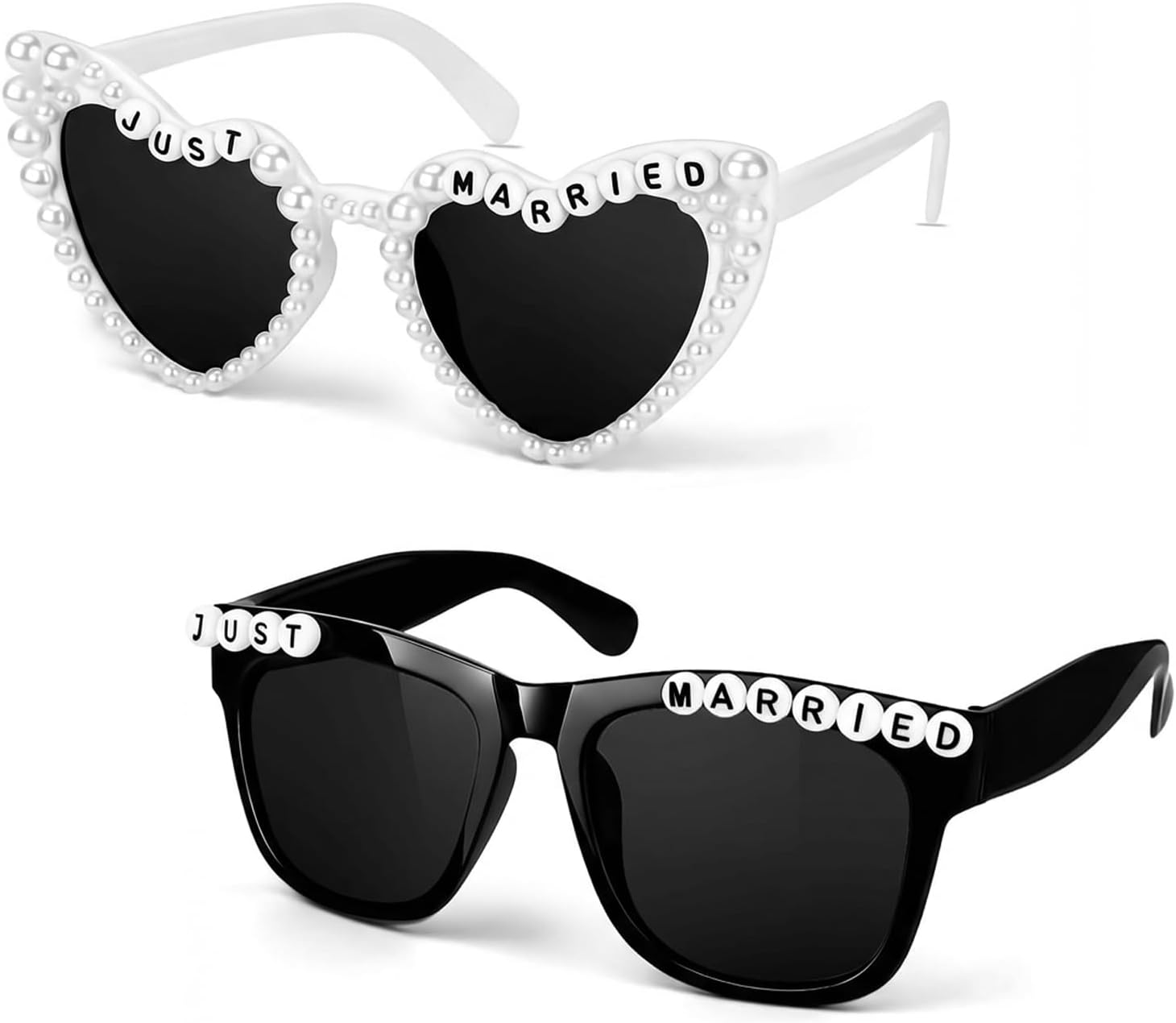 NIMOSA Just Married Decorations Bride and Groom Sunglasses Wedding Sunglasses 