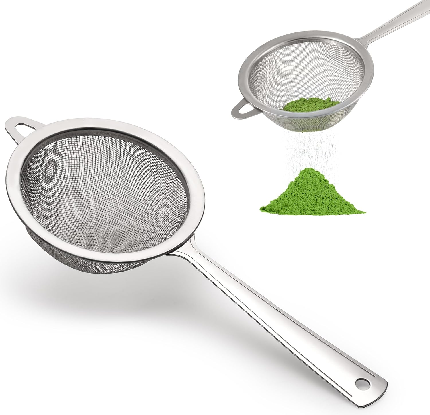 Matcha Sifter | Tea Strainer | Very Fine Mesh | Stainless Steel | Eliminate Clumps in Matcha Green Tea Powder