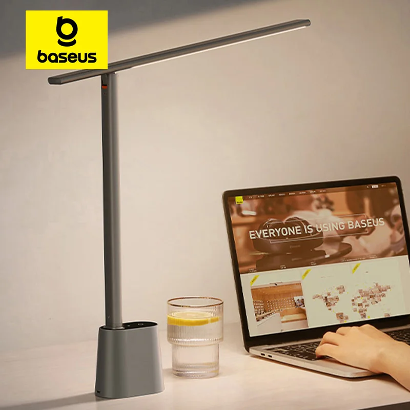 LED Desk Lamp Eye Protection Study Dimmable Office Light Foldable Table Lamp Smart Adaptive Brightness Bedside Read Lamp