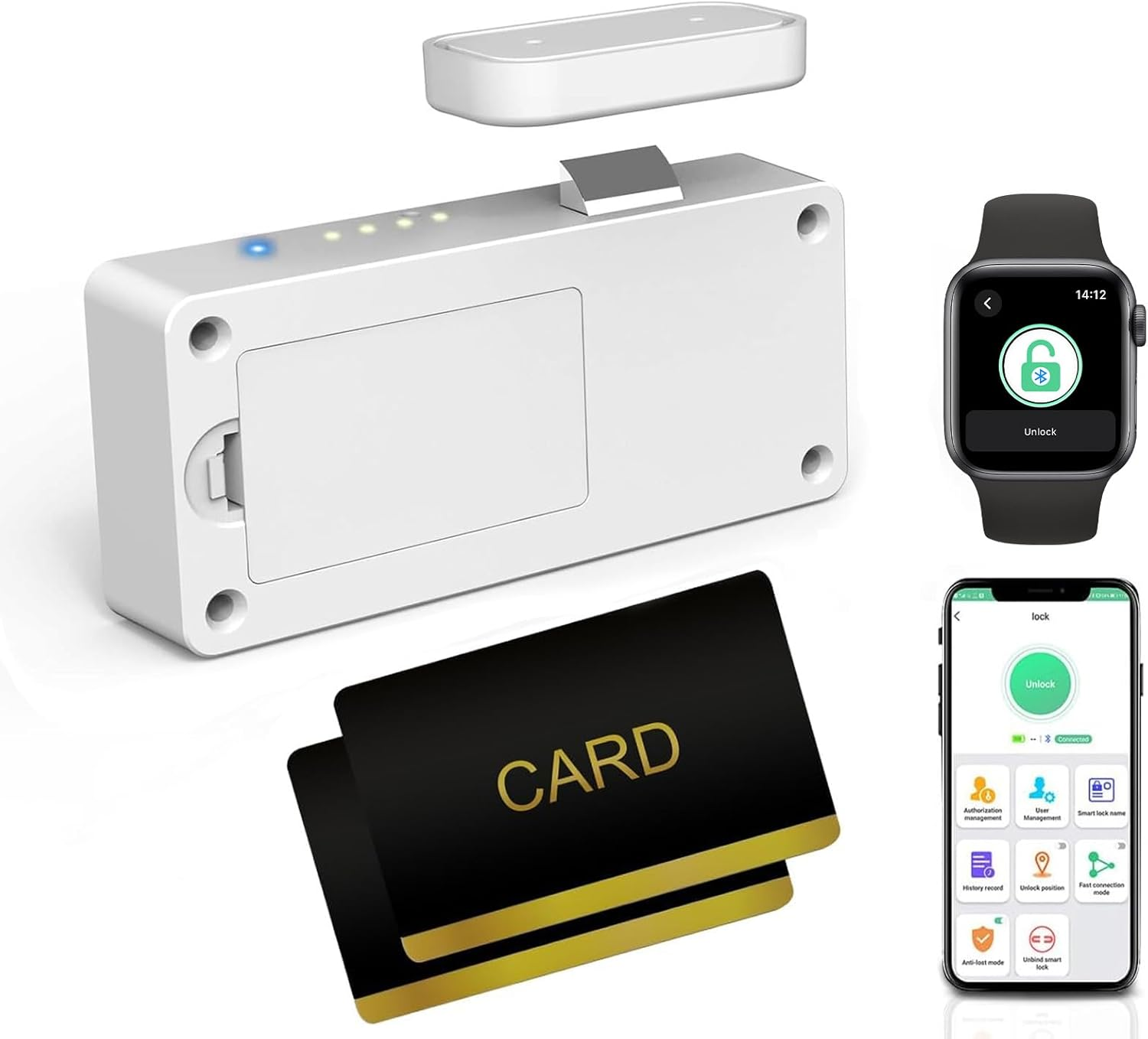 Drawer Lock RFID Card NFC Hidden Cabinet Lock for Kitchen Pantry Furniture eL... - Picture 11 of 14
