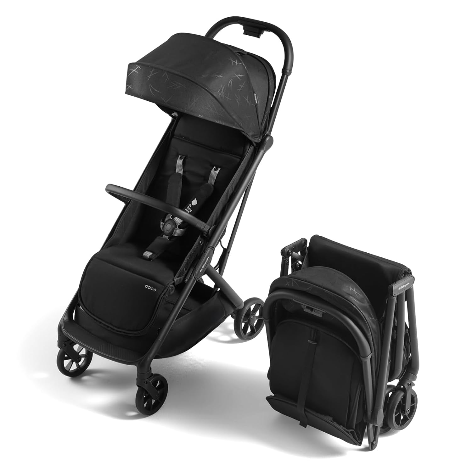 Liflygo Lightweight Travel Stroller, One-Hand Triple-Fold Carry-On Stroller, IATA Size Compatible, Multi-Position Recline & Footrest for Newborn to Toddler, 14.3 Lb, Self-Standing
