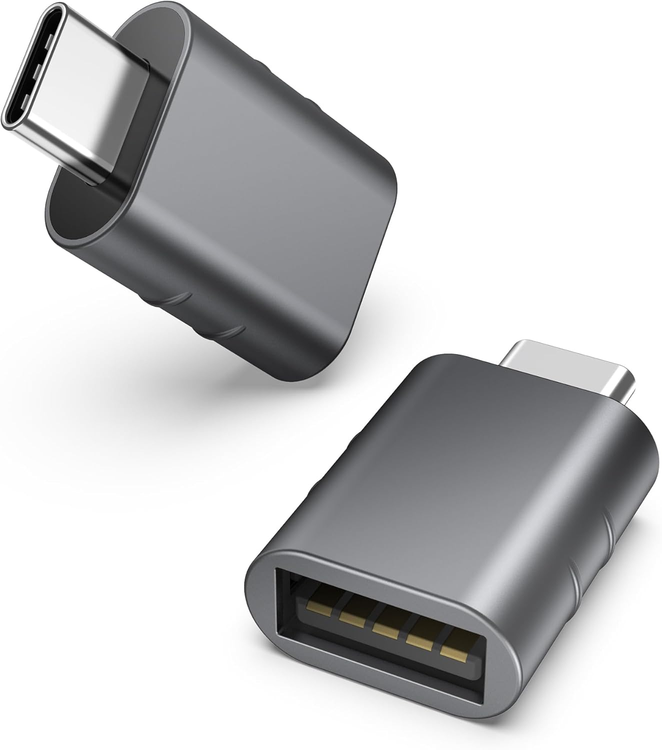 Adattatore USB C a USB 2 Pezzi, Conversione Da Thunderbolt 4/3 a Type C 3.1/3.0/2.0 per Iphone 17E/17 16 15 Pro Max Macbook Pro/Air, Galaxy S, Google Pixel, Dell XPS
