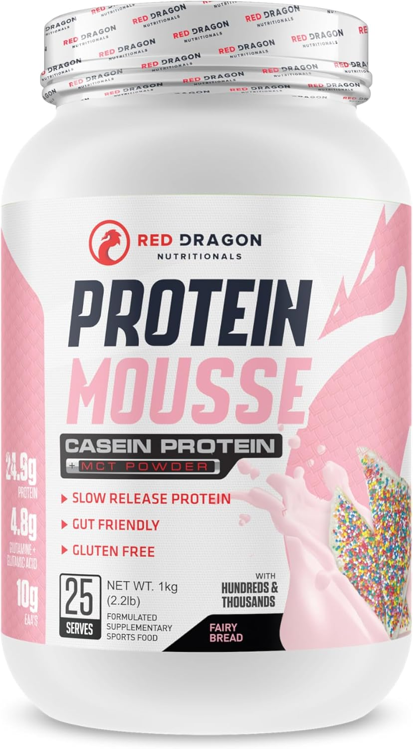 Red Dragon Nutritionals Casein Protein Mousse 1 kg, Vanilla Slice - Picture 3 of 13