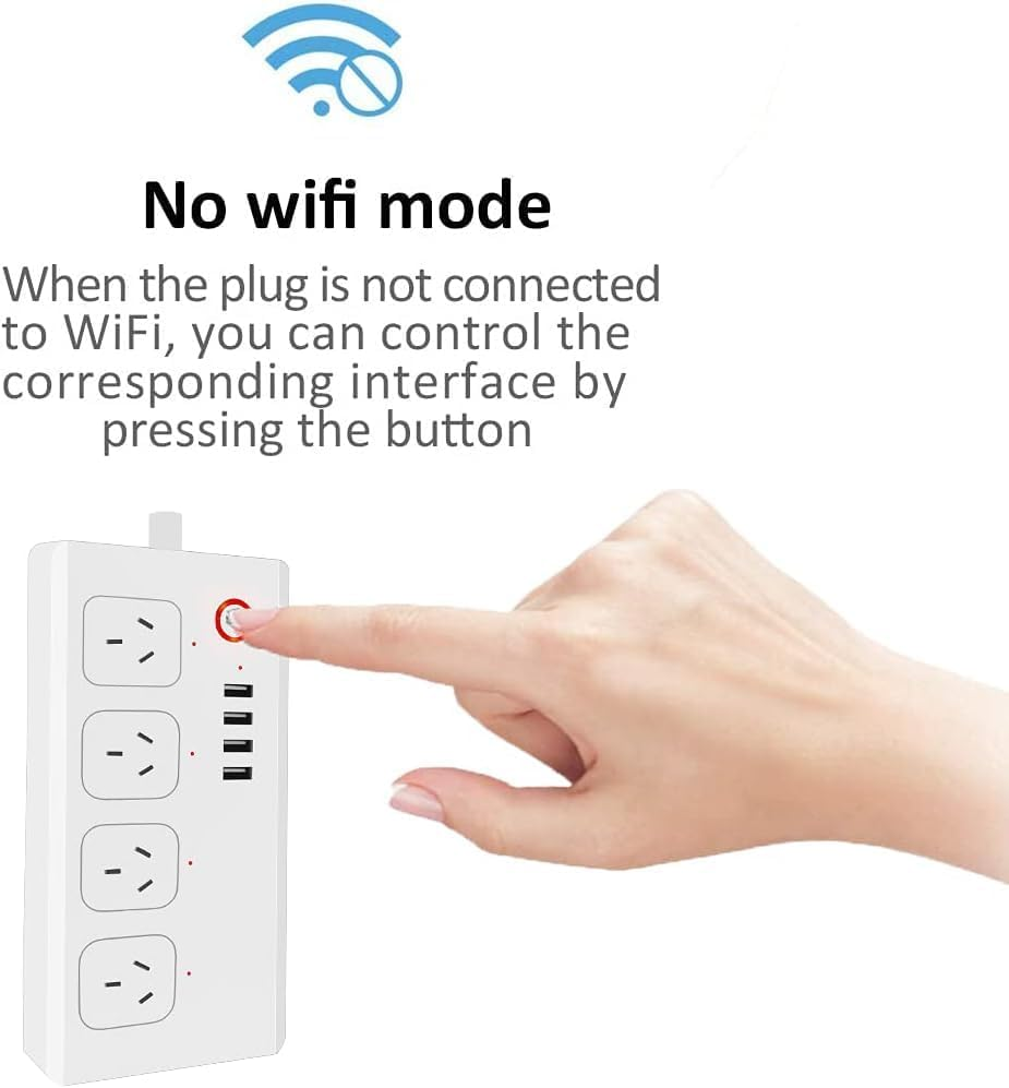 UseeLink WiFi Smart Power Strip, Power Board with 4 Outlets and 4 USB-A Charg... - Picture 9 of 13
